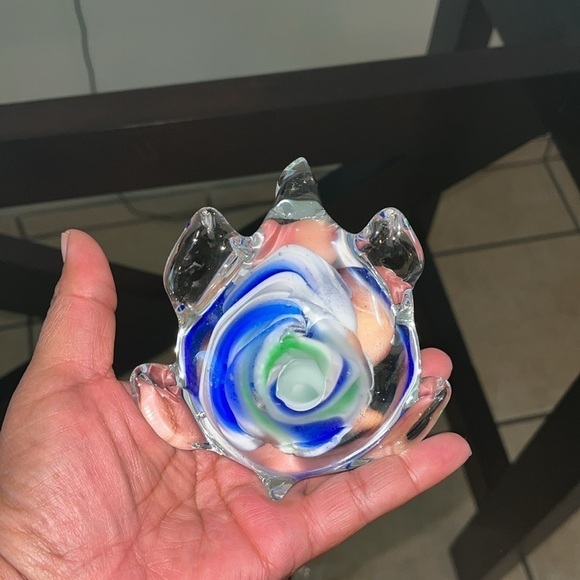 Glass Art Glass Hand Blown Glass White Original Decorative Paperweights - Picture 4 of 5